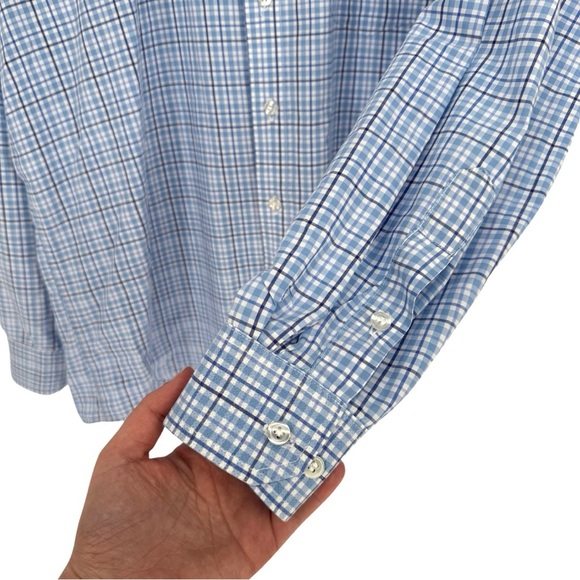 Texas Standard Texas Check Medium Lampasas Blue Plaid Long Sleeve Button Down - Picture 6 of 9